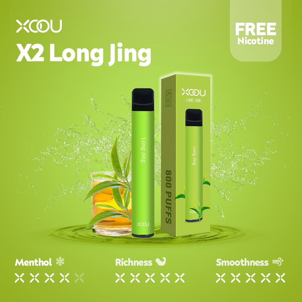 XOOU X2 Disposable Pods 0% Nicotine - Long Jing