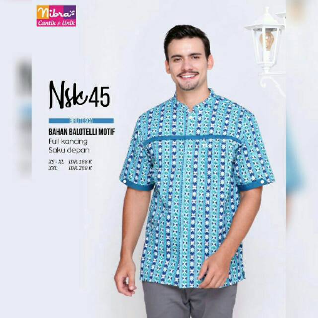 Koko Nibras NSK 45 Merah Maroon Biru Tosca