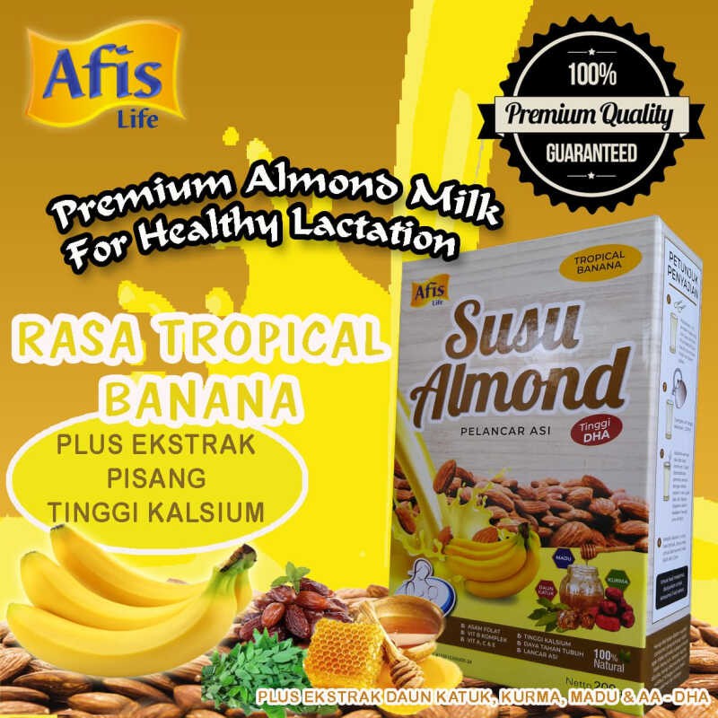 Makassar ! AFIS Susu Almond Pelancar ASI Booster ( Buy 2 Box  + Free 1 Box Susu Almond 60 gr )