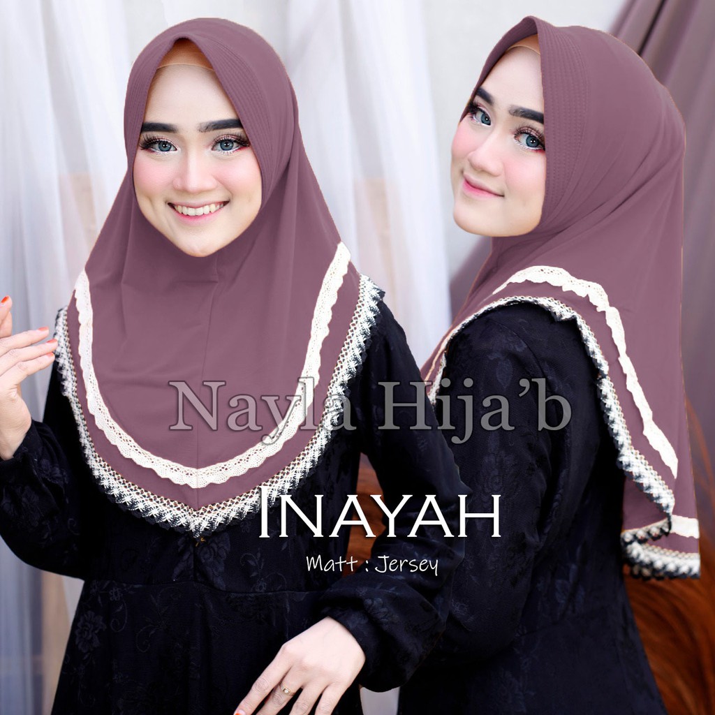 PROMO JILBAB INSTAN JERSEY TERBARU HIJAB BERGO  INAYAH NAYLA HIJAB