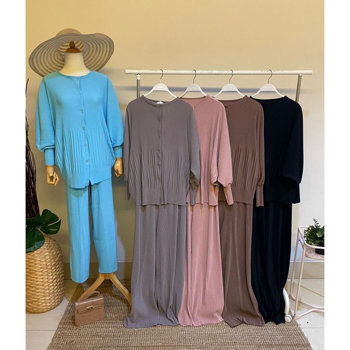 NEW Setcel plisket  Batwing By KALOLA TERBARU