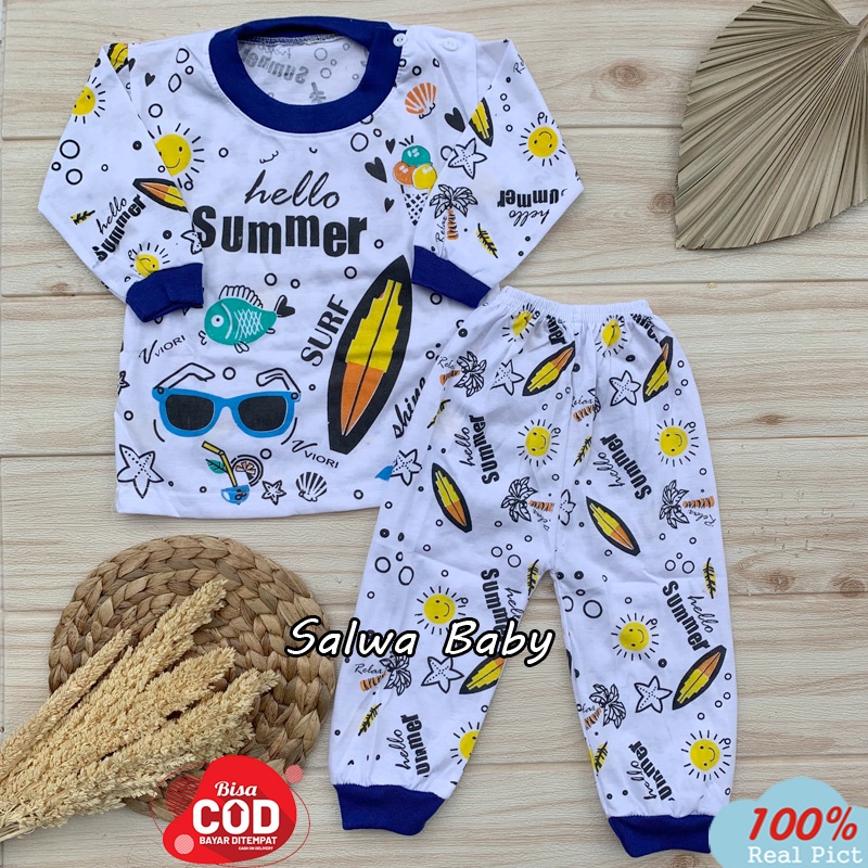 Setelan Baju Bayi Lengan Panjang Usia 5-12 Bulan Almeerababy