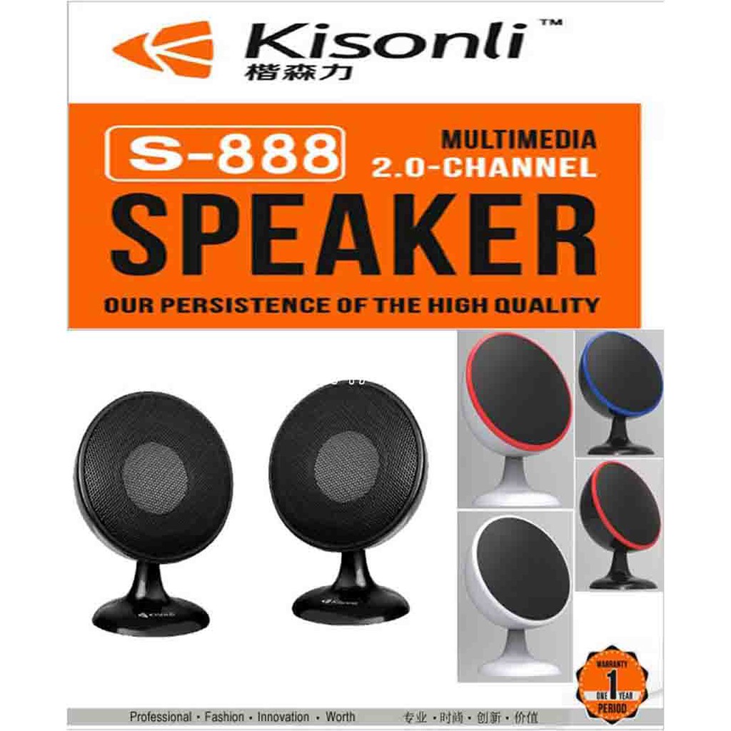 Speaker PC mini Kisonli S-888 S888 Multimedia 2.0 channel Speaker USB