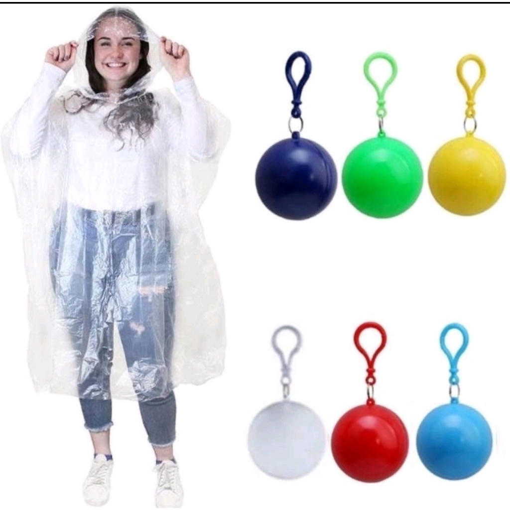 JAS HUJAN BOLA BISA DIGANTUNG / jas hujan plastik  / jas hujan plastik tebal / jas hujan plastik teb