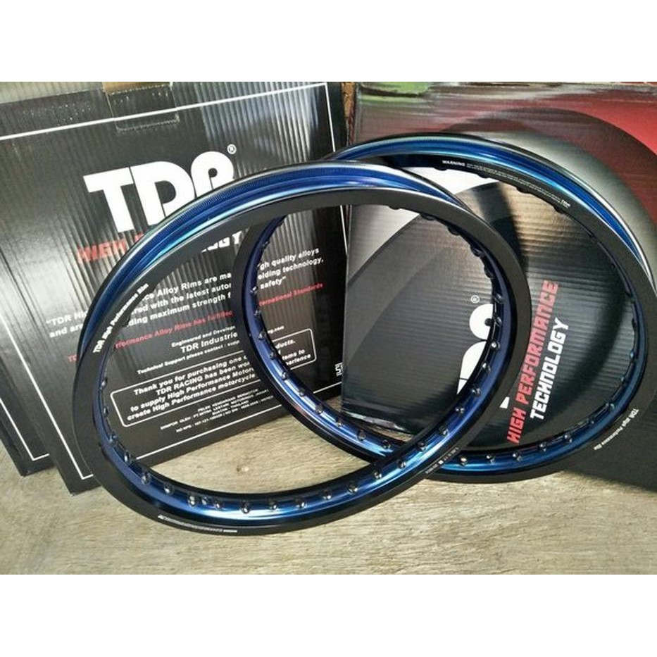 Velg tdr 2 tone black blue  parts
