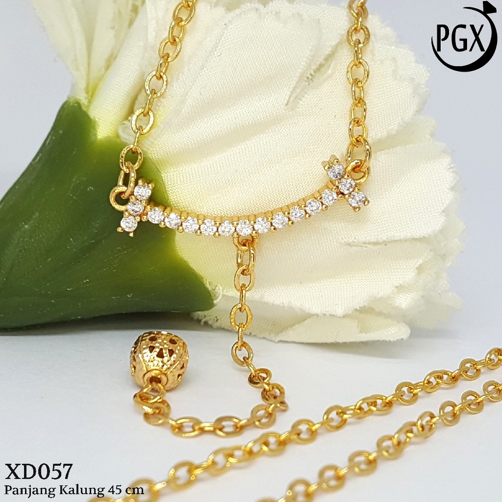 PGX Kalung Wanita Xuping Aksesoris Fashion Perhiasan Lapis Emas Premium - XD057