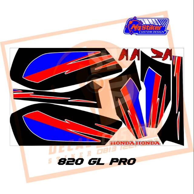 Stiker Decal striping custom gl pro