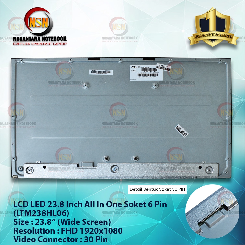 LED 23.8 INCH All In One LTM238HL06 Soket 6pin