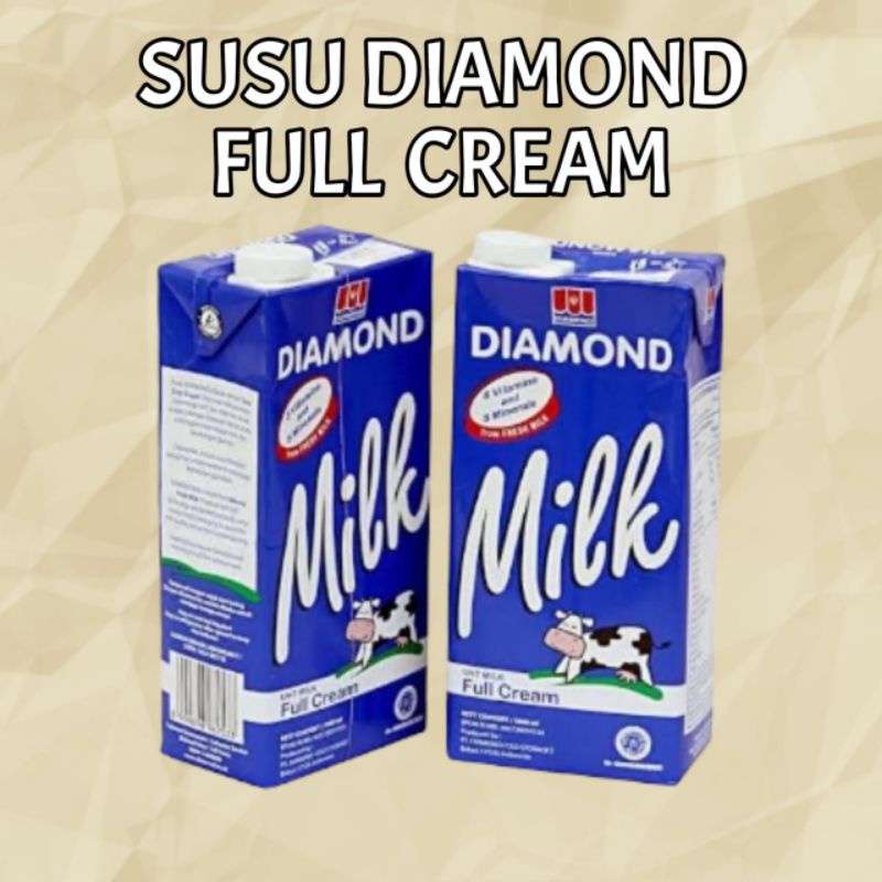 Susu UHT Diamond 1 liter Full Cream (1 dus isi 12pcs) | Shopee Indonesia