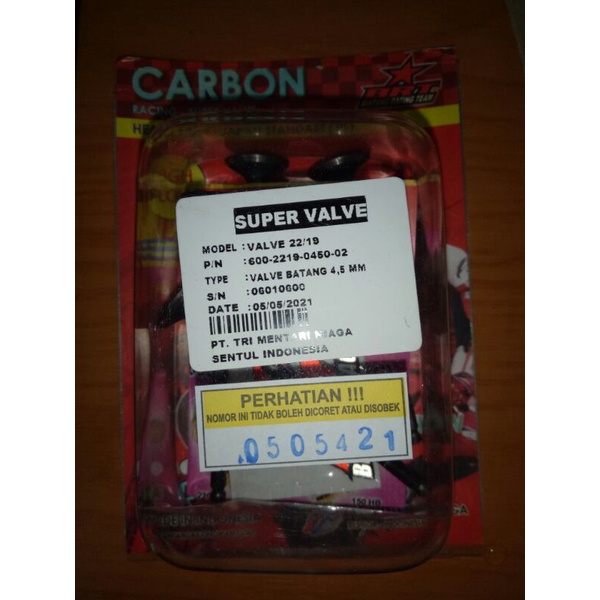 Klep Carbon AB BRT 22/19 4.5mm Jupiter MX / Vixion / MX King / Xabre / R15