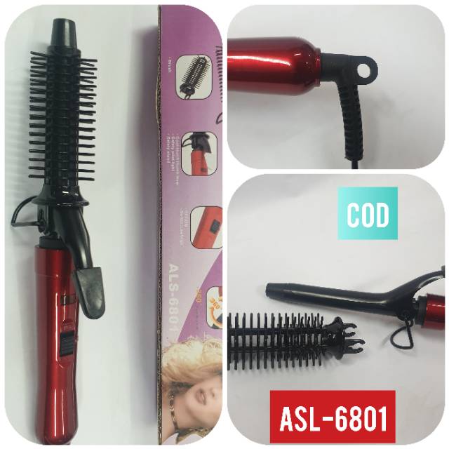 Alat Catok Rambut  Kriting Murah dan Catokan Sisir Keriting curler Suhu  Bagus ALS-6801