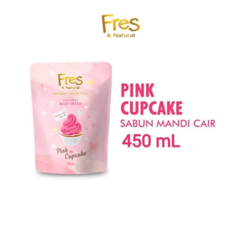 Fres&Natural Sabun Mandi Cair Pink Cupcake