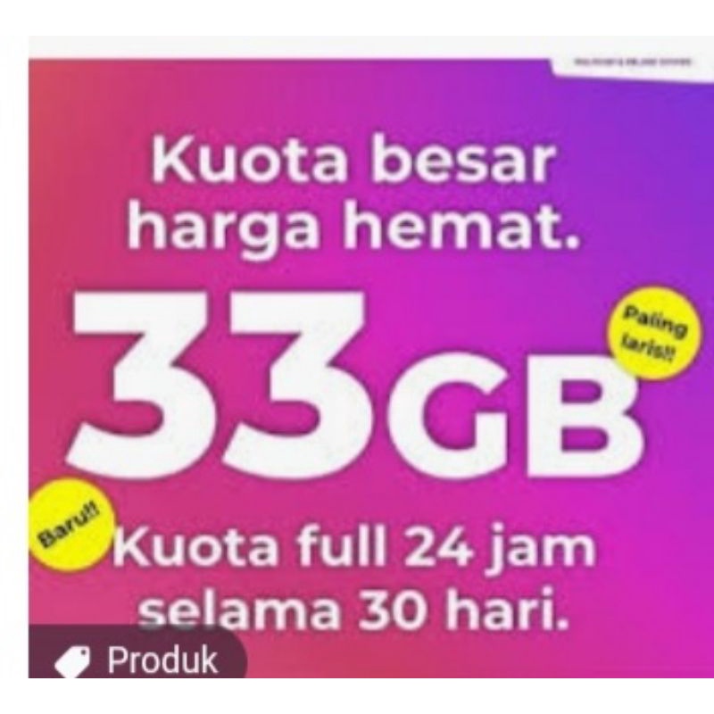 paket data tri 33 gb full 1 bulan