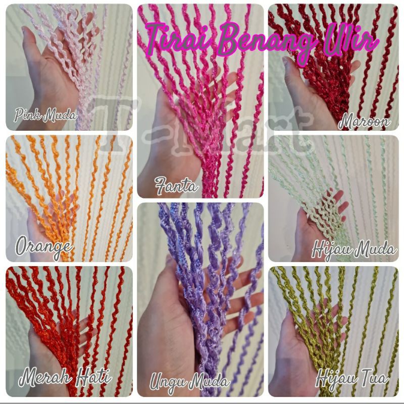 Tirai Benang Model Ulir / Tirai Ulir Pintu dan Jendela