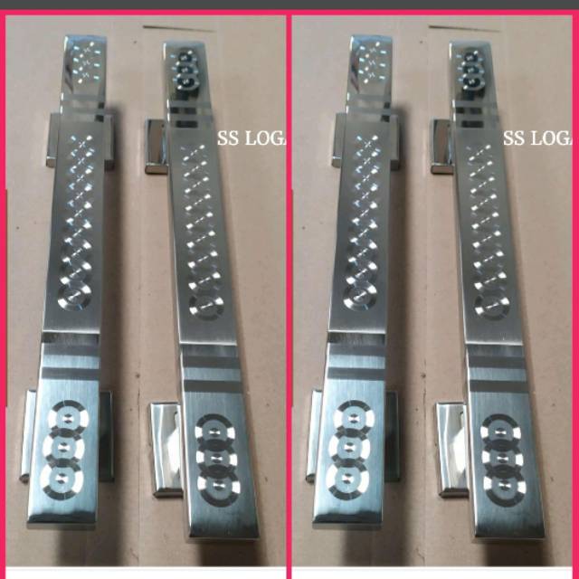 2 pasang Handle pintu rumah stainless 33cm grafir