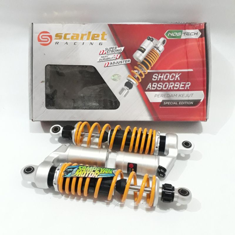 Shock Skok Sok Belakang Tabung Atas Variasi Scarlet 9032U Kuning 280 320 340 Mm