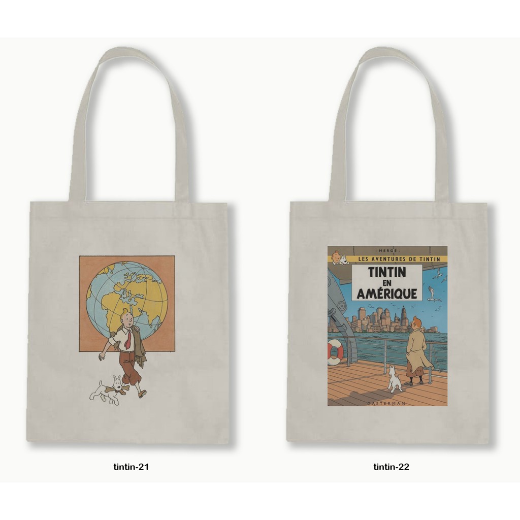 TOTE BAG BLACU 30X40 - TINTIN series.03