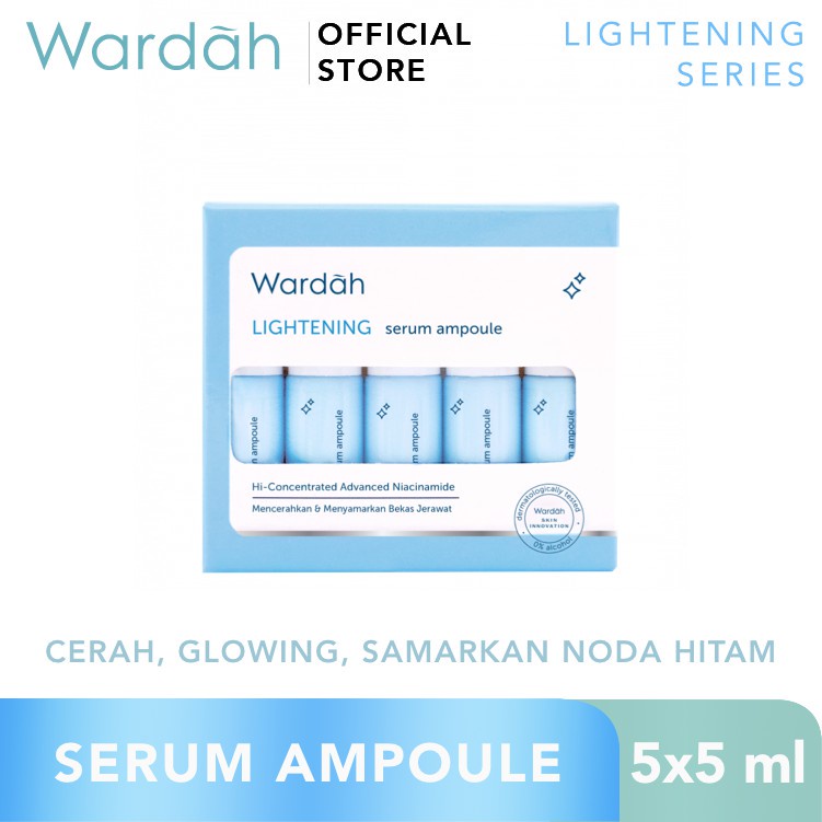 Wardah Lightening Serum Ampoule - Serum dengan 10X Advanced Niacinamide  - BISA COD