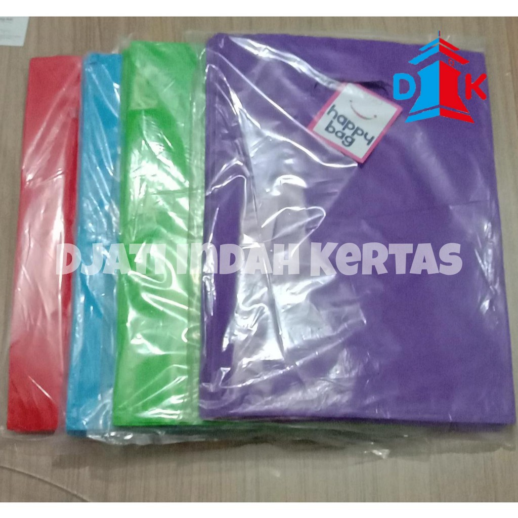 Berkualitas!!!- Tas Olshop Happy Bag 25 x 35 POLOS Tebal isi 100 lembar Shopping Bag