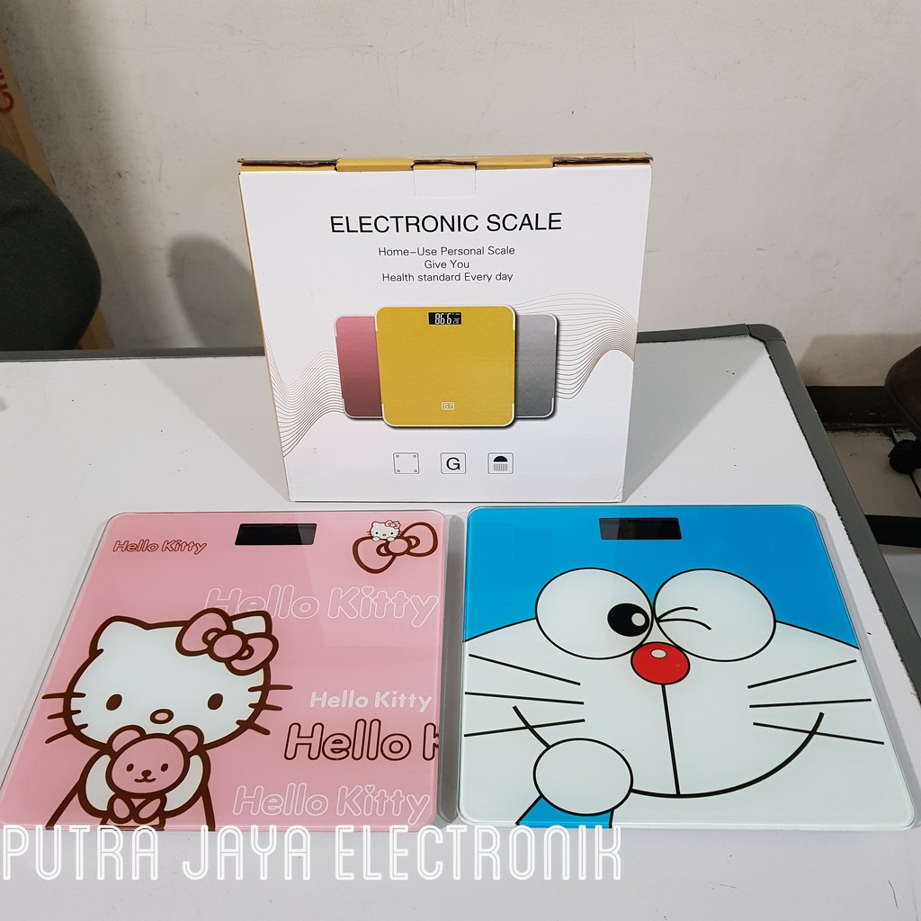 TIMBANGAN BADAN KARAKTER SUPSCALE CARTOON KARTUN DORAEMON / HELLO KITTY