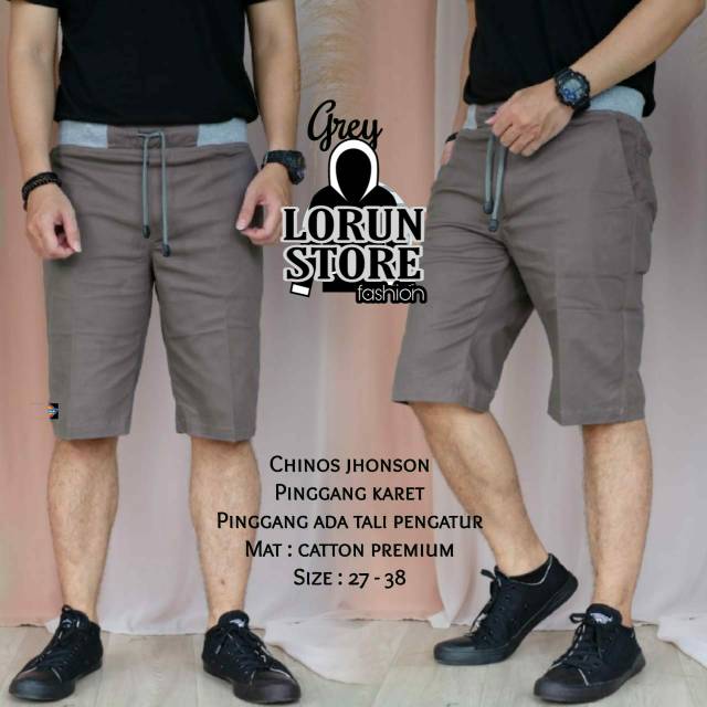 Celana Chinos Pendek Premium Rib - Chinos Johnson Pendek Premium