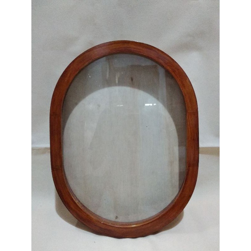 pigora mahar oval motif kayu