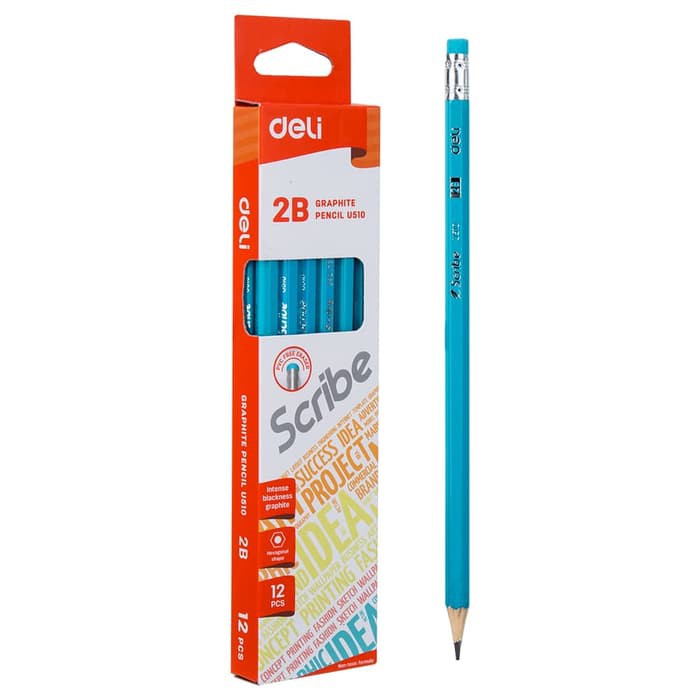 

NEW PRODUK DELI GRAPHITE PENCIL 2B WITH ERASER EU51000 - PENSIL KAYU ANAK-ANAK