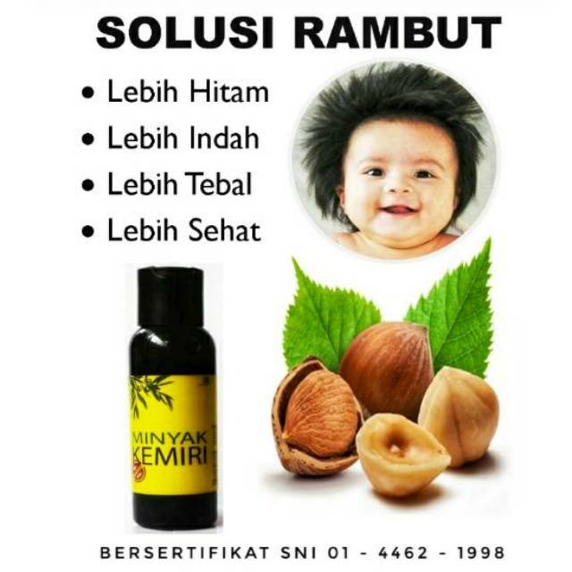 Minyak Kemiri Asli Kukui Penumbuh Penyubur Penghalus Rambut Alis Bulu Mata Hair Tonic Non Minoxidil Shopee Indonesia