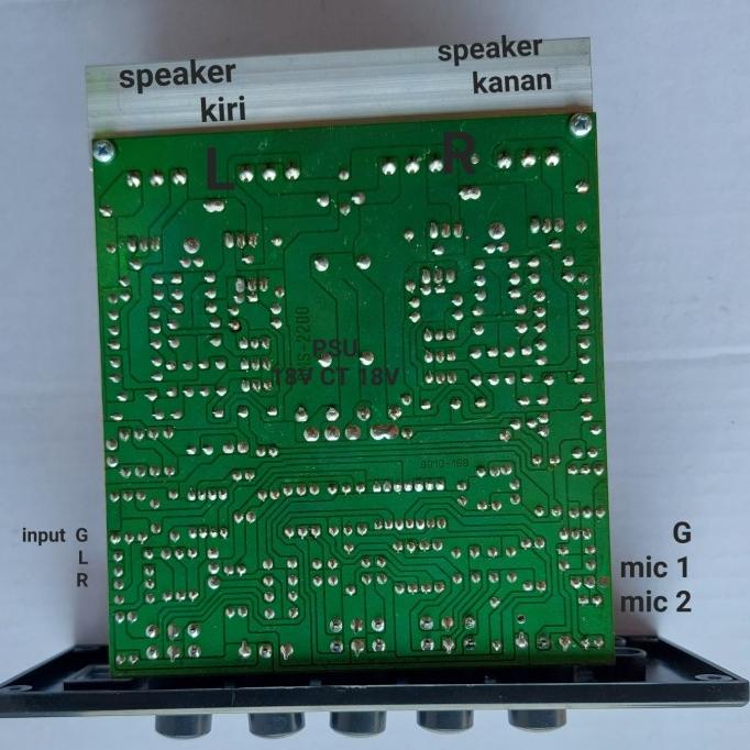 Kit Power Amplifier Speaker Aktif Stereo Karaoke Mic Mp3 Bluetooth