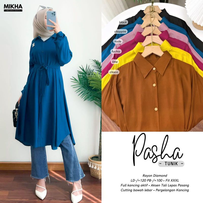 PASHA TUNIK / TUNIK JUMBO / LONG TUNIK RAYON / TUNIK WANITA MURAH / GROSIR TUNIK WANITA TERBARU