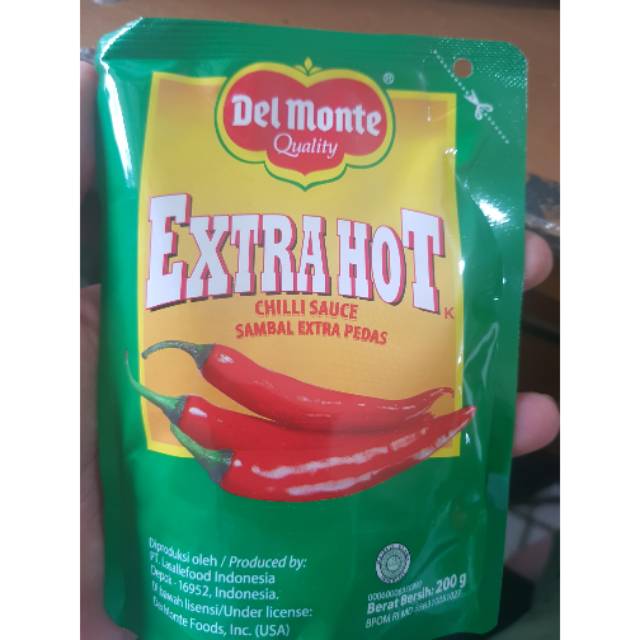 

Saus delmonte extra hot standing pouch 200 gram