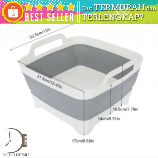 AsyPets Rak Keranjang Buah Lipat Bowl Foldable Collapsible - ST361 - Gray