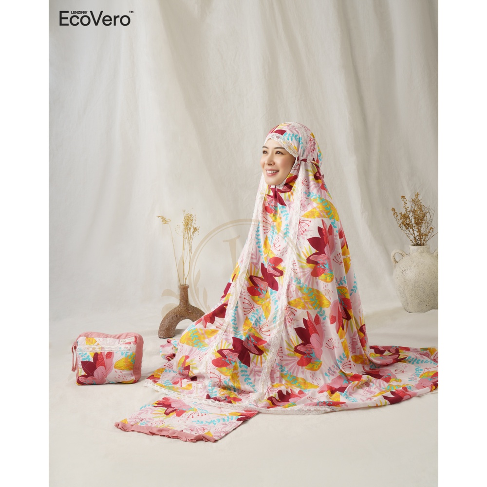 Mukena Dewasa 2in1 Premium Ecovero Angeline Set Sajadah