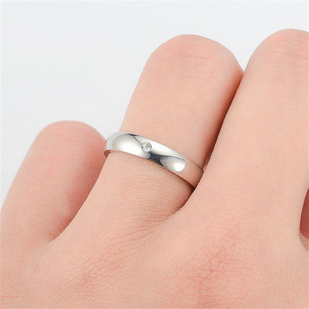 Preva Cincin Couple Fashion Titanium Steel Vintage Kristal Boho