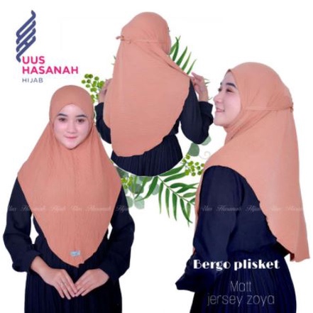 (Ori KIKI HIJAB) BERGO PLISKET•Kerudung plisket• hijab instan bergo jilbab instan jilbab plisket hij