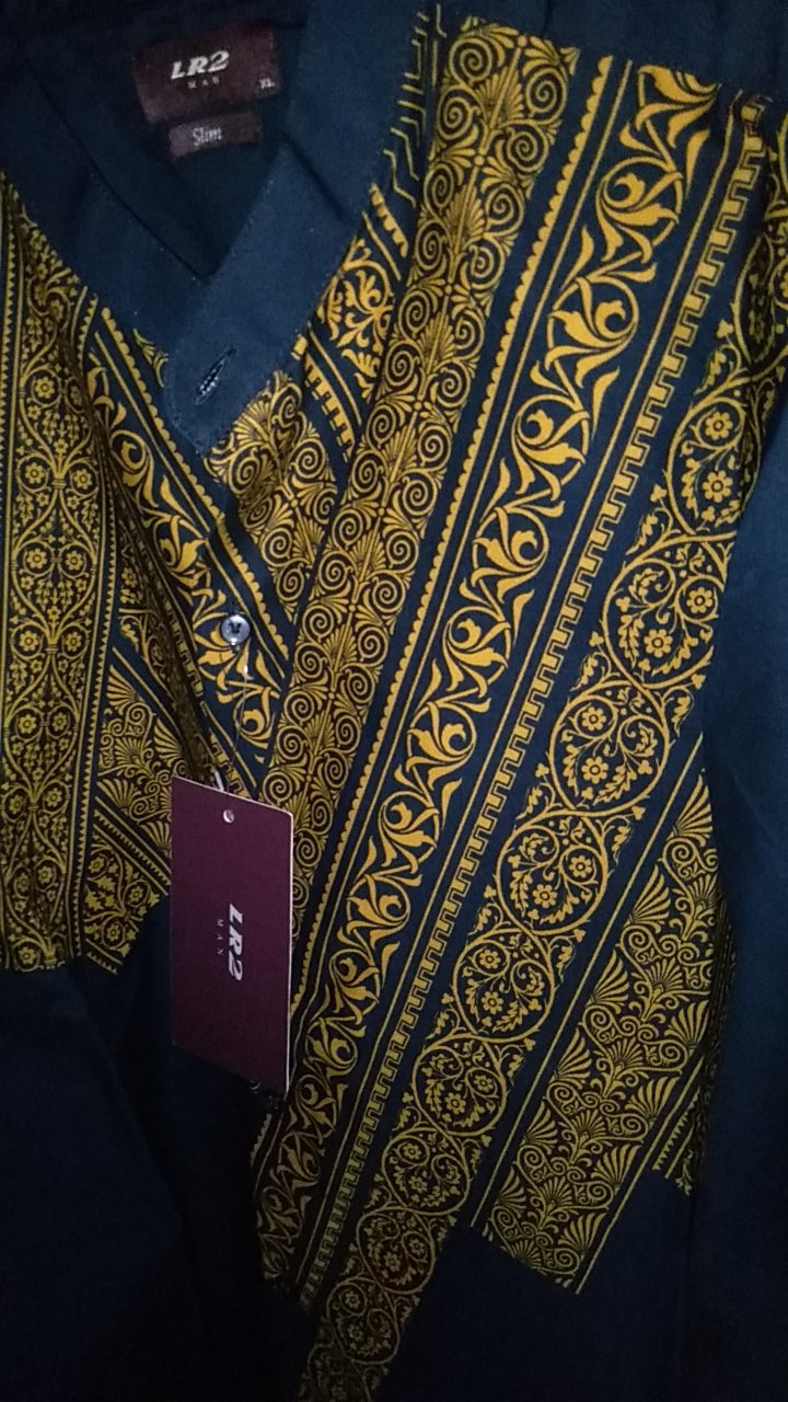 Lr2 By Larusso Kemeja Pria Shanghai Pendek Printing K005