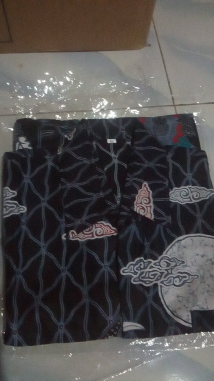 Batik Couple Mega Mendung Maxi Cardi Kardigan Wanita Kemeja Pria Modern Premium Motif