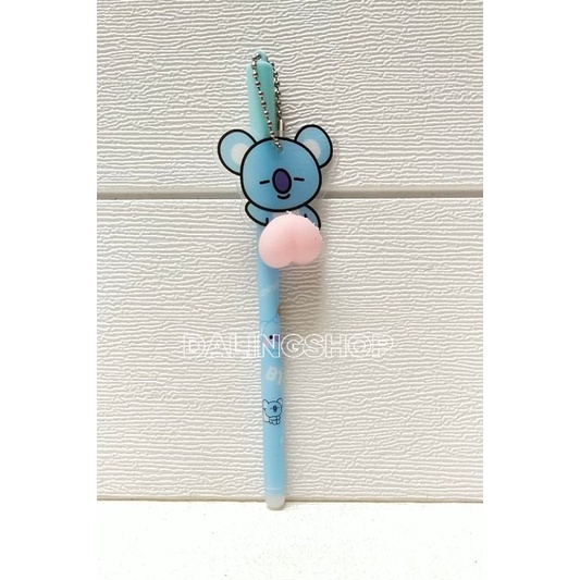 Dalingshop / PULPEN GEL BT21 + GANTUNGAN UNIK LUCU BT21 / PEN BT21 / PEN SQUID GAME + GANTUNGAN BONEKA GOYANG  / PULPEN SQUID GAME-Koya