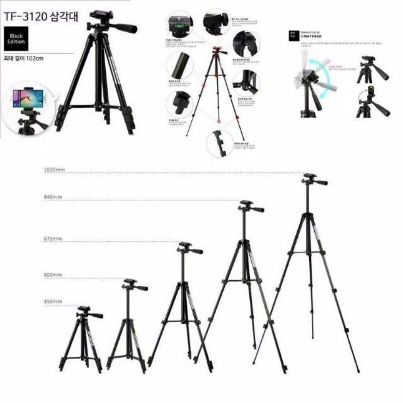 TRIPOD 3120 BLACK ORIGINAL 1 METER FREE HOLDER U &amp; TAS