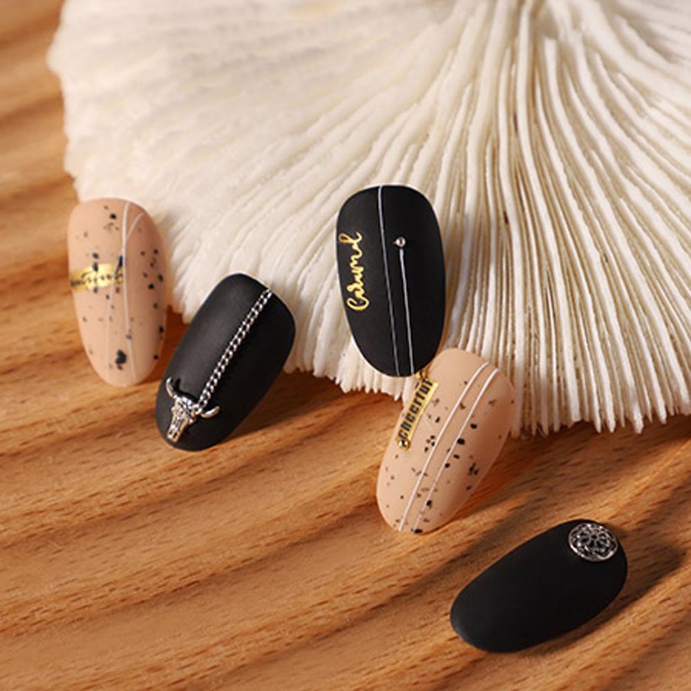 AUGUSTINA Agustina Stiker Kuku Wanita Populer 3D Tahan Air DIY Net Merah Manicure Aksesoris