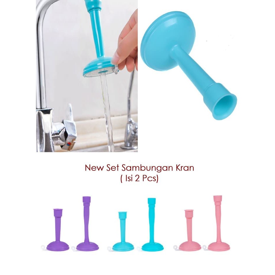Set Sambungan Kran Isi 2 pcs Irit Air Hingga 50% Bisa Diputar