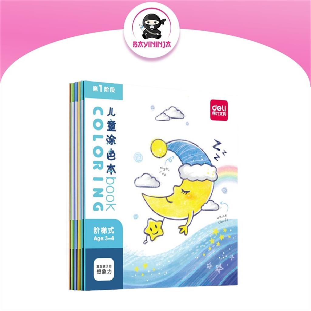 

DELI Coloring Book Buku Mewarnai Cover Animasi
