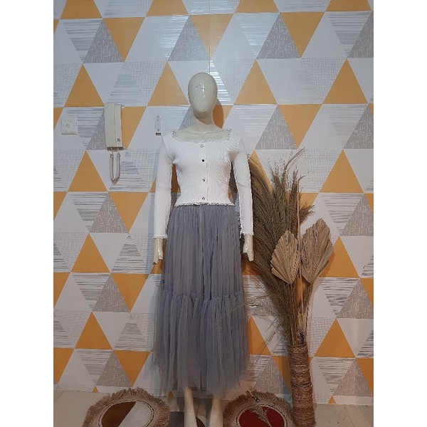 Rok Muslim Bludru Wanita /Rok Abu abu Wanita/Rok Kekinian/Rok Wanita Mewah/Rok Pesta/Rok Pesta Abu A