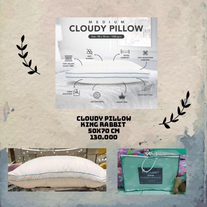King Rabbit Cloudy Pillow 50x70cm