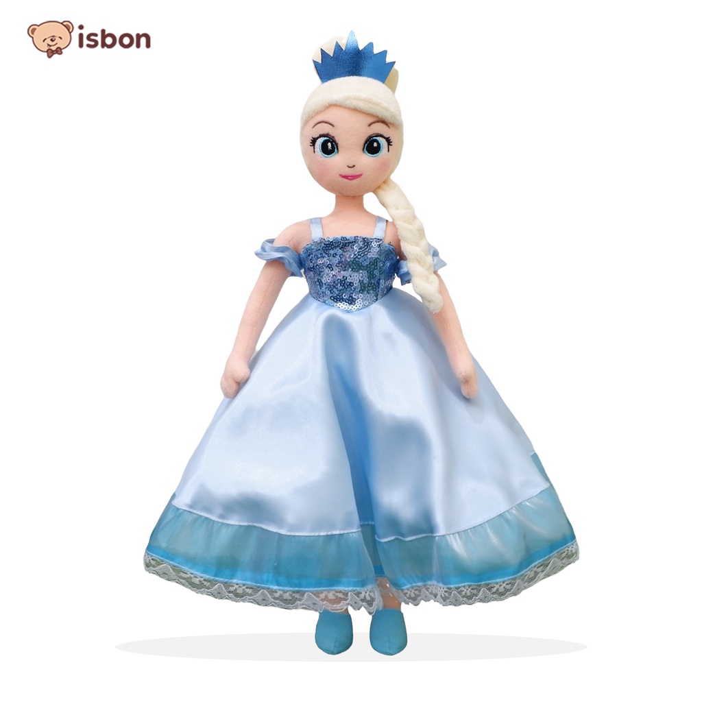 ISTANA BONEKA princess CARLA biru mainan anak perempuan elegan premium blue gown berbi baju bisa di lepas cute plush princes doll elsa