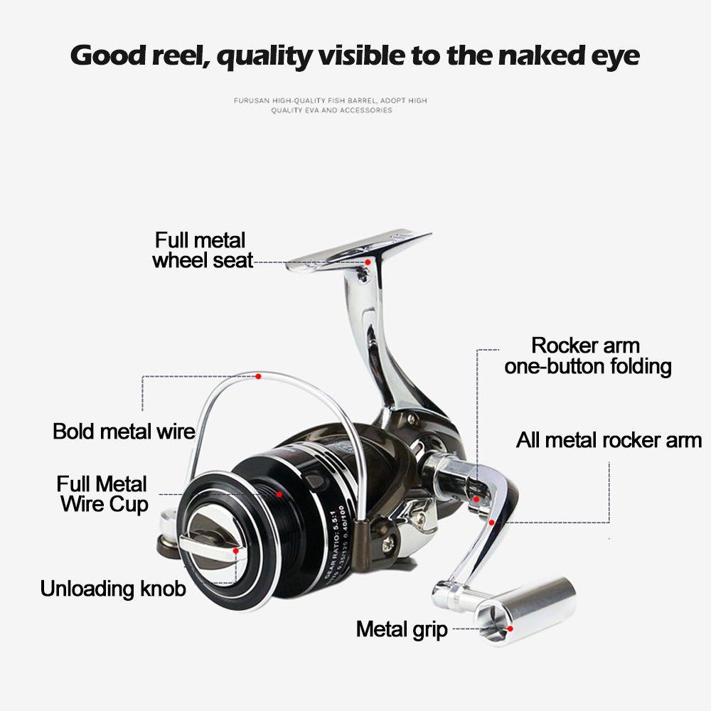 Top Fishing Reel Alat Pancing Pancing Air Roda Berputar