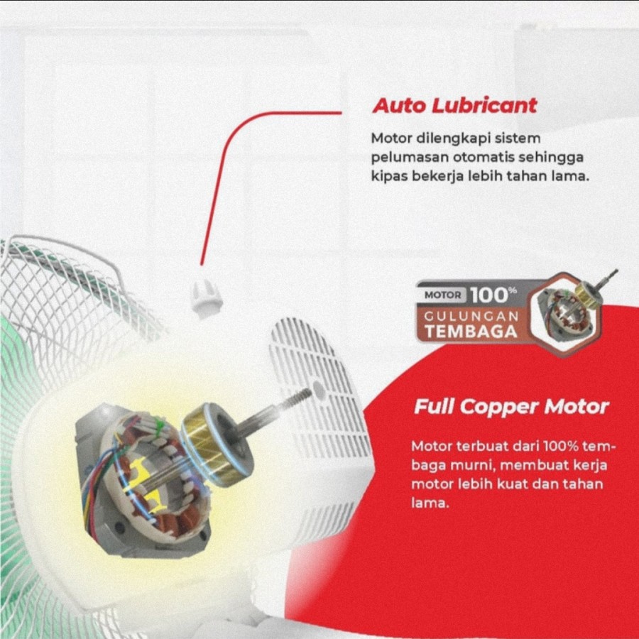 MASPION Wall Fan 12&quot; MWF 31K - kipas Angin Dinding 31 k - Garansi Resmi 1 Tahun