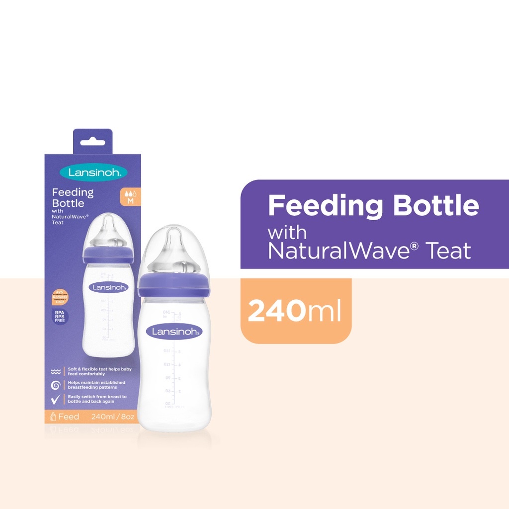 Lansinoh Feeding Bottle With NaturalWave / Botol Susu Bayi