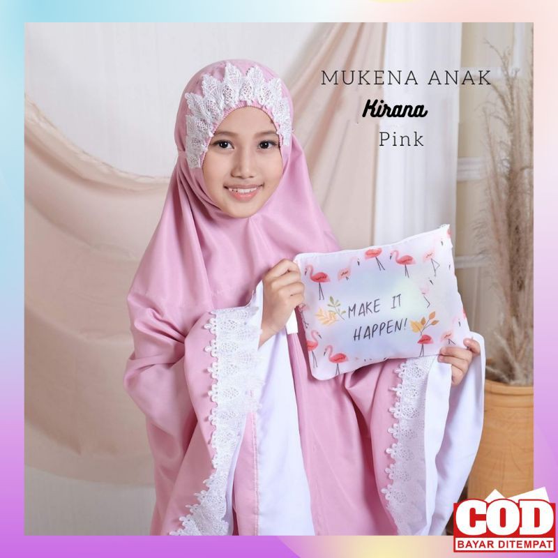 Mukena Anak  KIRANA mukenah terbaru cantik lucu couple adem