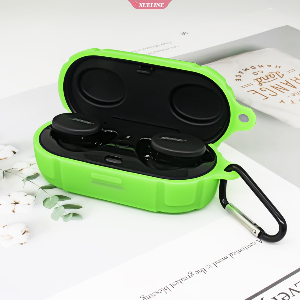 Bose Soft Case Silikon Shockproof Anti Jatuh Dengan Gantungan Kunci Untuk Earphone Sport